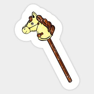 Yellow Stick Horse Sticker